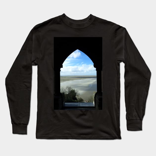 View from the Cloister at Mont St Michel Long Sleeve T-Shirt by SHappe